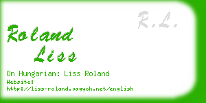 roland liss business card